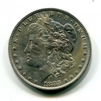USA: 1 dollaro 1883-O "Morgan", graffi
