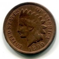 USA: 1 cent. 1899 "Indian head"
