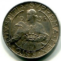 San Marino: 1938, 10 lire (Gigante#16)
