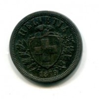 Svizzera, Confederazione: 2 rappen 1879
