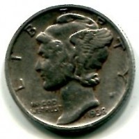 USA: 10 cent. 1938 "Mercury"
