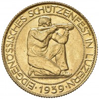 Svizzera, Confederazione: 100 franchi 1939 "Lucerna" (HMZ,2#1344b), grammi 17.51