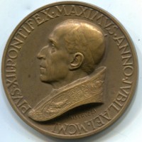 Pio XII (1939-1958): medaglia straordinaria 1950 (Cusumano/Modesti#182), opus Mistruzzi, diametro 44 mm.