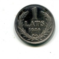 Lettonia: 1 lats 1924 (KM#7)