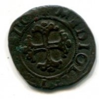 Milano, Francesco I (1512-1522): trillina (MIR,222#264/1)
