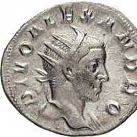 Alessandro Severo (222-235 d.C.): antoniniano di restituzione coniato da Traiano Decio (RIC#97), grammi 3.41