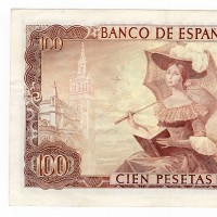 Spagna: 100 pesetas 18/11/1965 "Gustavo Adolfo Becquer" (Pick#150)
