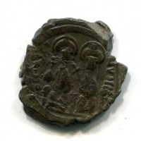 Giustino II (565-578 d.C.): follis, zecca di Costantinopoli, anno VII (Sear#360)
