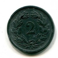 Svizzera, Confederazione: 2 rappen 1945