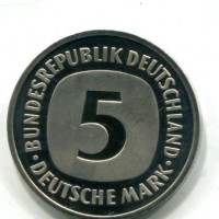 Germania, Rep. Federale (dal 1949): 5 marchi 1981-F (KM#140.1)