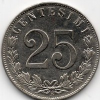 Vittorio Emanuele III (1900-1943): 25 cent. 1903 "Valore" (Gigante#192)
