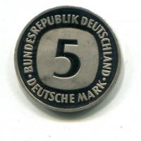 Germania, Rep. Federale (dal 1949): 5 marchi 1981-G (KM#140.1)