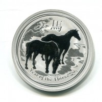 Australia, Elisabetta II (1952-2022): 2 dollari 2014 "Calendario lunare - anno del Cavallo"
