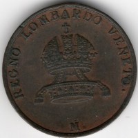 Milano, Francesco I (1815-1835): 5 centesimi 1822 
