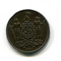British North Borneo: 1 cent. 1887 (KM#2)