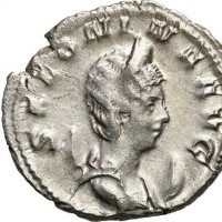 Salonina (moglie di Gallieno): antoniniano "FELICITAS PVBLICA" zecca di Lugdunum (RIC V #6), grammi 3,72