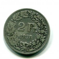 Svizzera, Confederazione: 2 franchi 1878