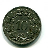 Svizzera, Confederazione: 10 centesimi 1906