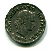 Svizzera, Confederazione: 10 centesimi 1906