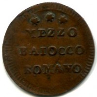 Roma, Pio VI (1775- 1799): 1/2 baiocco anno XXIII (Muntoni#140)

