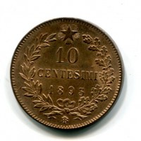 Umberto I (1878-1900): 10 cent. 1893-Birmingham (Gigante#48)