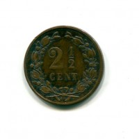 Olanda, Guglielmo III (1849-1890): 2 1/2 cent.1877 (KM#108.1)