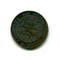 Olanda, Guglielmo III (1849-1890): 2 1/2 cent.1877 (KM#108.1)