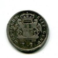 Genova, Dogi Biennali III fase (1637-1797): lira 1794 (CNI#8), colpo al bordo