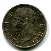 Vittorio Emanuele III (1900-1943): 5 lire 1937 "Fecondità" (Gigante#84), patina con macchie
