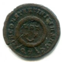 Costantino I (306-337 d.C.): follis "DN CONSTANTINVS MAX AVG", zecca di Ticinum  (RIC#167)
