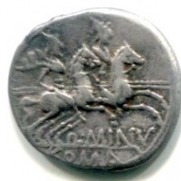 Minucia, Q. Minucius Rufus (122 a.C.): denario (Crawford#277)

