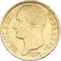 Francia, Napoleone I (1799-1815): 20 franchi 1807-A (Gadoury#1023A)