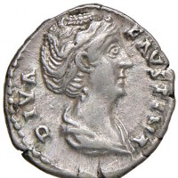 Faustina I (138-147 d.C.): denario "AETERNITAS" (Cohen#31), grammi 3,08