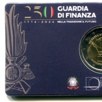 Italia 2024: 2 euro commemorativo "Guardia di Finanza", nella card ufficiale
