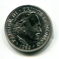Principato di Monaco, Ranieri III (1949-2005): 5 franchi 1982 (KM#150)
