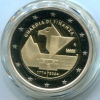 Italia 2024: 2 euro commemorativo "Guardia di Finanza", PROOF, nel cofanetto ufficiale