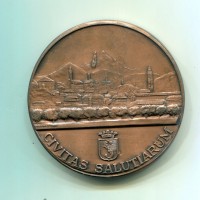 Saluzzo: medaglia 1976 per il "Decennale del Circolo Numismatico-G.B. Bodoni"