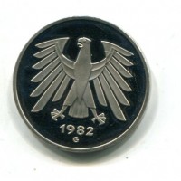 Germania, Rep. Federale (dal 1949): 5 marchi 1982-G (KM#140.1)