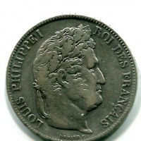 Francia, Luigi Filippo (1830-1848): 5 franchi 1832-T (Gadoury #678)