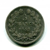 Francia, Luigi Filippo (1830-1848): 5 franchi 1832-T (Gadoury #678)