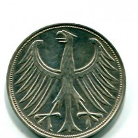 Germania, Rep. Federale (dal 1949): 5 marchi 1964-G (KM#112.1)