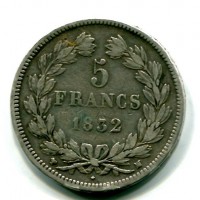 Francia, Luigi Filippo (1830-1848): 5 franchi 1832-MA (Gadoury#678)