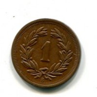 Svizzera, Confederazione: 1 rappen 1905