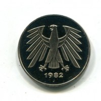 Germania, Rep. Federale (dal 1949): 5 marchi 1982-J (KM#140.1)