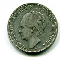 Olanda, Guglielmina (1890-1948): 2 1/2 gulden 1931 (KM#165)