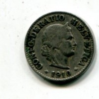Svizzera, Confederazione: 5 centesimi 1910
