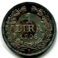 San Marino: 1906, 1 lira (Gigante#28)
