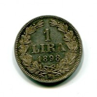 San Marino: 1898, 1 lira (Gigante#27)