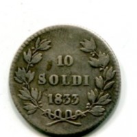 Lucca, Carlo Ludovico (1824-1847): 10 soldi 1833 (Gigante#5)
