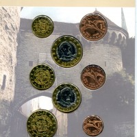 Estonia 2004: serie completa composta da 8 pezzi "Euro Coin Collection-Pattern/Prova"